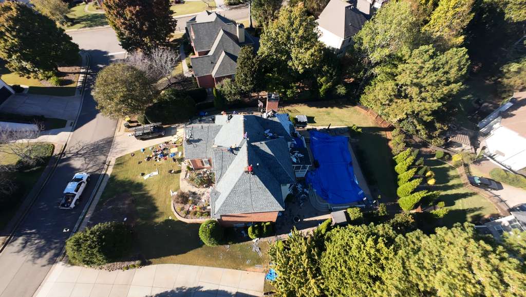 Gutters project in Alpharetta, GA by Professional Edge Roofing LLC